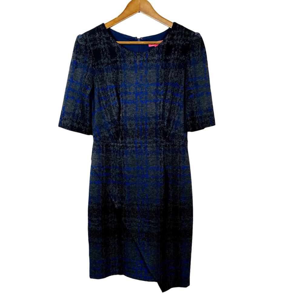 Betsey Johnson Y2K Knit Faux Wrap Dress Half Sleeve Retro Scoop Neck - 6 - Picture 7 of 10